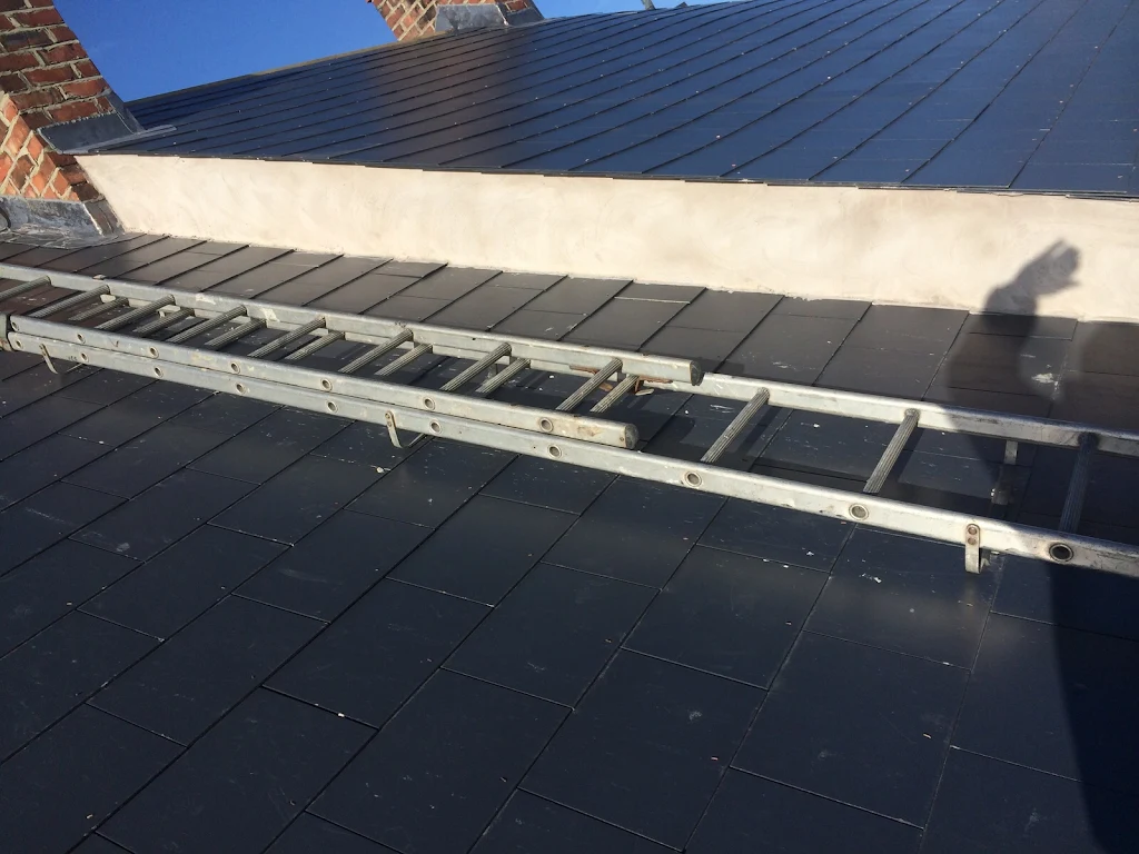 Slate roof tiling on a residential property